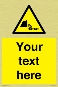 Custom Warning sewage effluent outfall